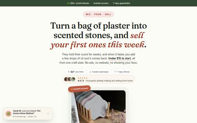 The Aroma Stone Method™ · Make and sell scented aroma stones from your kitchen table storefront