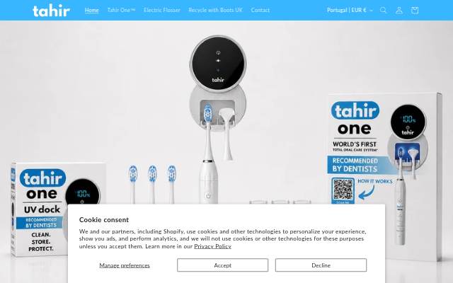 Tahir Oral Care storefront