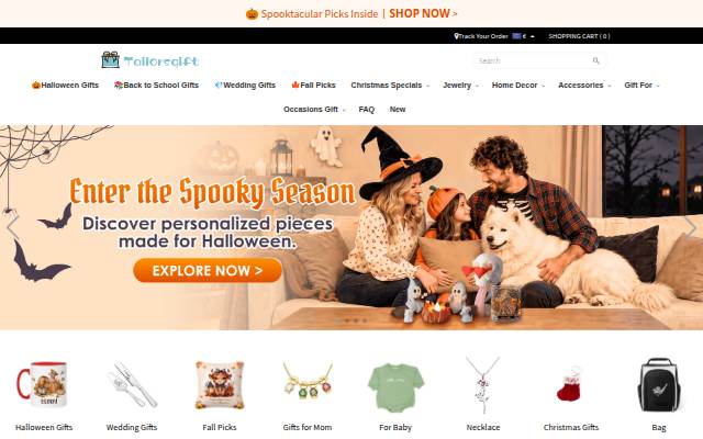 Custom gifts with name, words or photo storefront