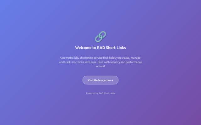 RAD Short Links storefront