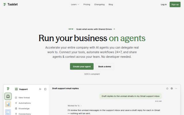 Tasklet storefront