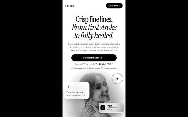 Startseite von The Fine Line Method