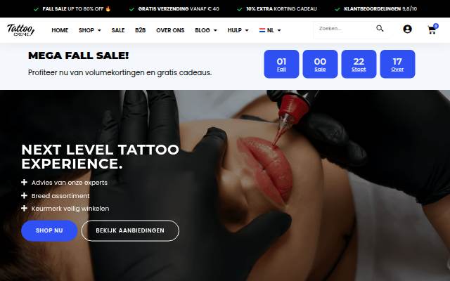 Tattoo Creme storefront