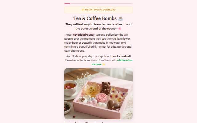 Startseite von Tea &amp; Coffee Bombs Made Easy