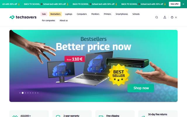 Techsavers.com storefront