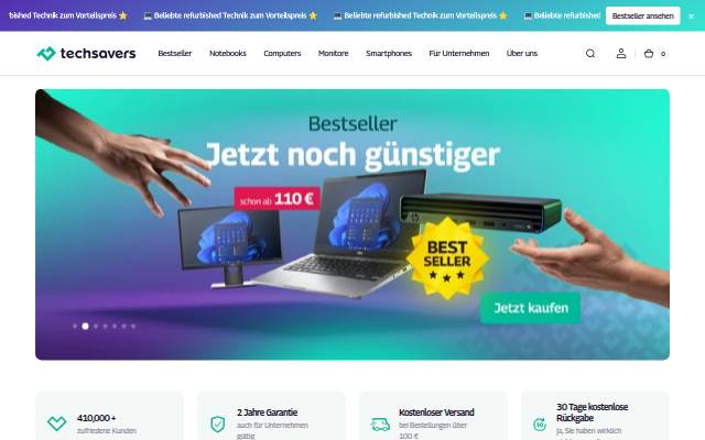 Techsavers.de storefront
