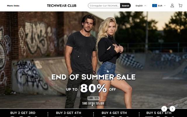 TECHWEAR CLUB storefront