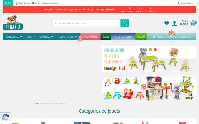 Tedaria storefront
