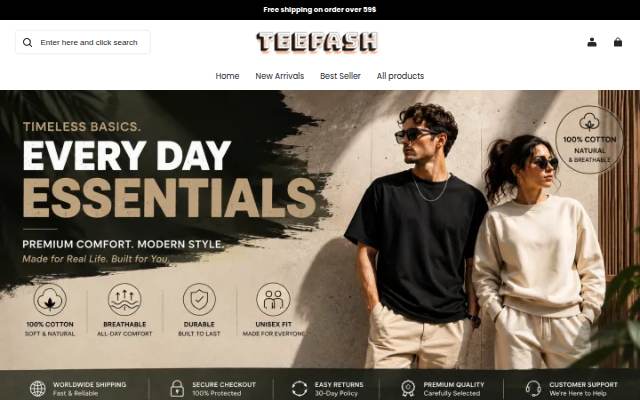 Teefash storefront