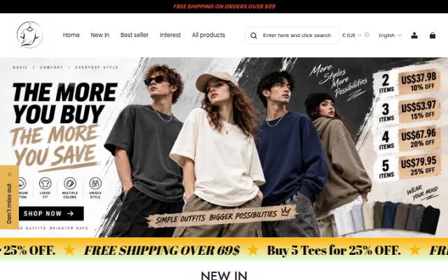 CozTee storefront