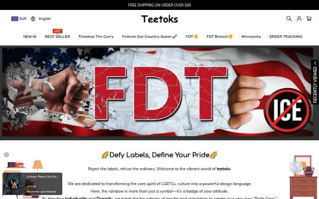 Teetoks storefront
