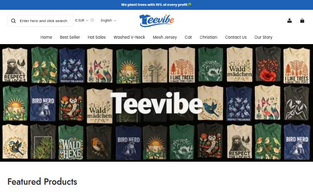 Teevibe storefront