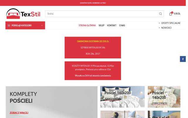 TexStil – Pościele, ręczniki, koce , prześcieradła z gumką storefront