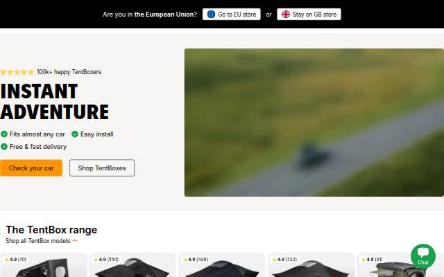 TentBox storefront