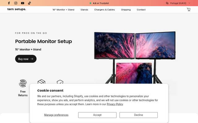 Tern Setups storefront