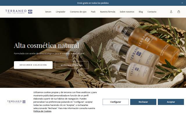 Terraneo Cosmetics storefront