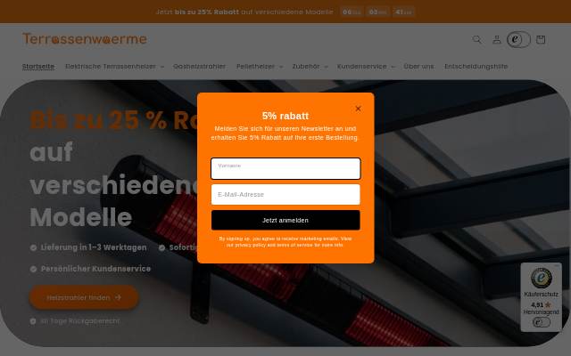 terrassenwaerme.de storefront