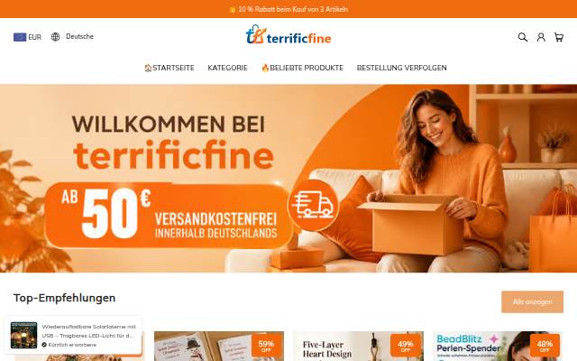 Terrificfine storefront