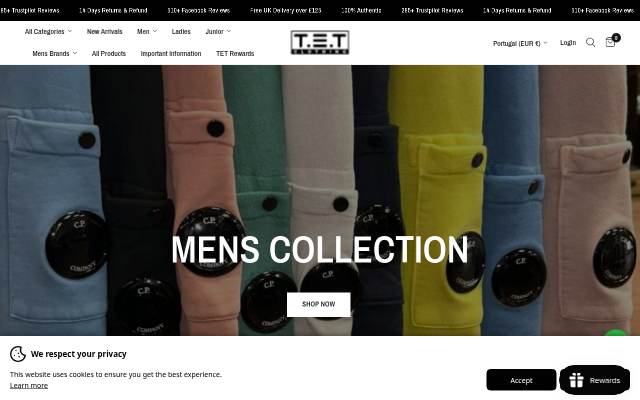 Escaparate de TET Clothing