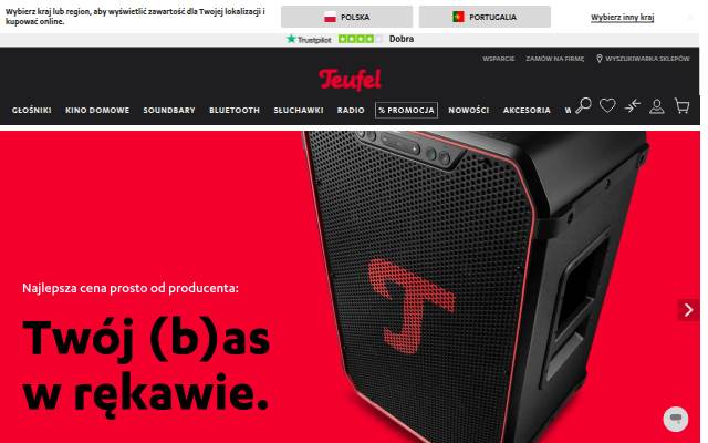 Startseite von Teufel Audio: głośniki i słuchawki online bezpośrednio od producenta