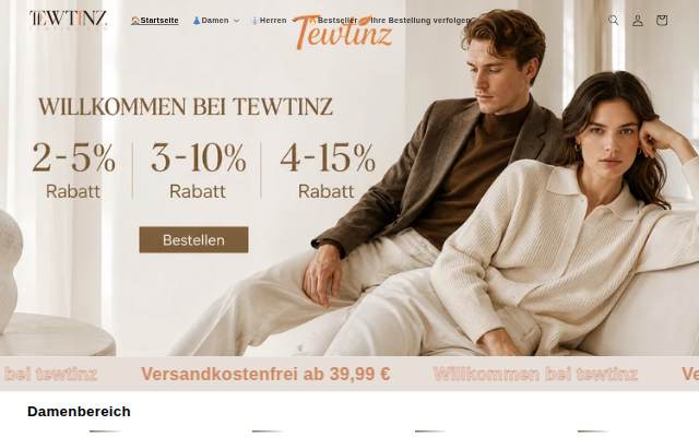 Startseite von tewtinz