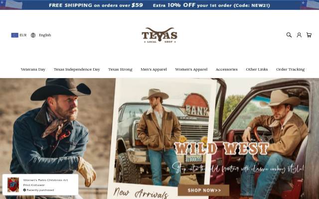 TexasLocalShop storefront