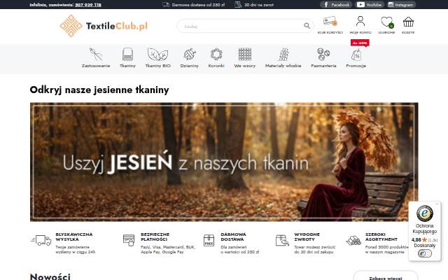 TextileClub storefront
