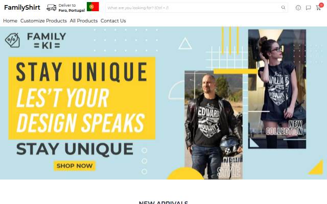 FamilyShirt storefront