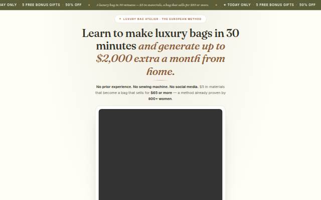 Startseite von Luxury Bag Atelier