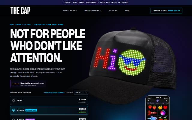 THE CAP storefront
