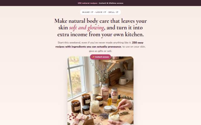 Startseite von The Natural Body Care Kitchen