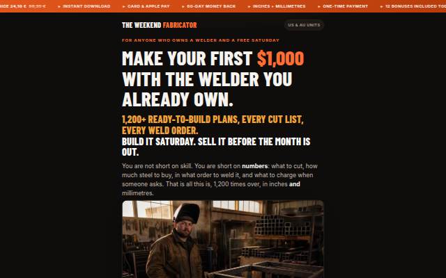 Startseite von The Weekend Fabricator