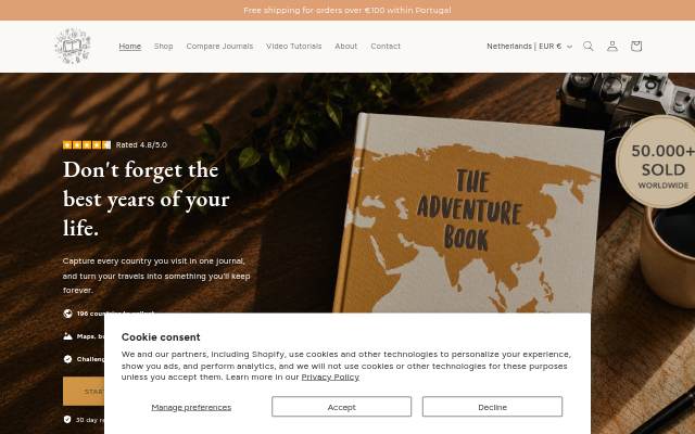 The Adventure Book storefront