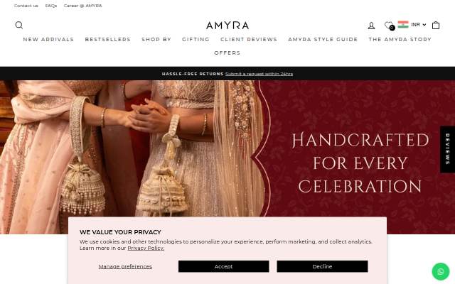 AMYRA storefront