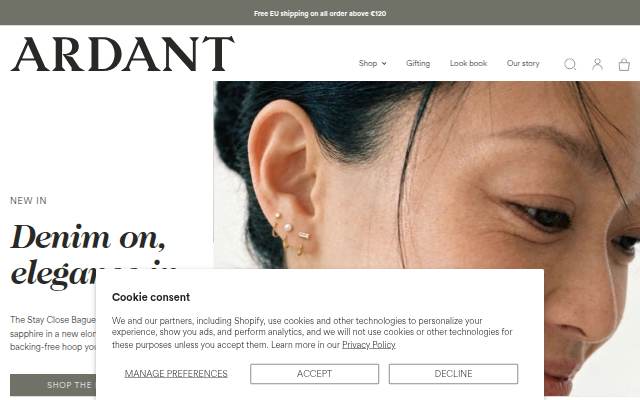 ARDANT storefront