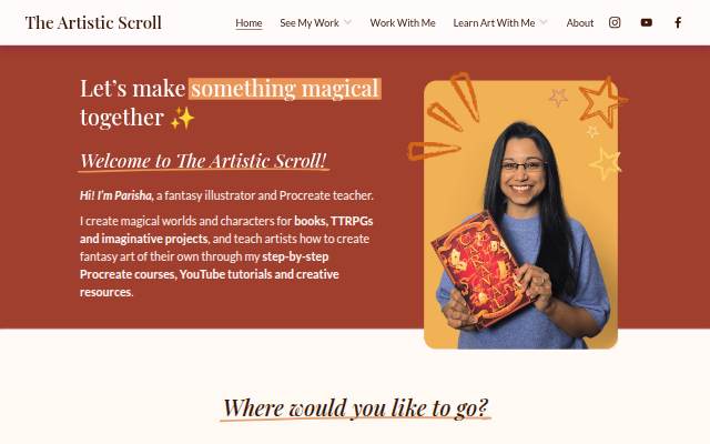 Vitrine de The Artistic Scroll