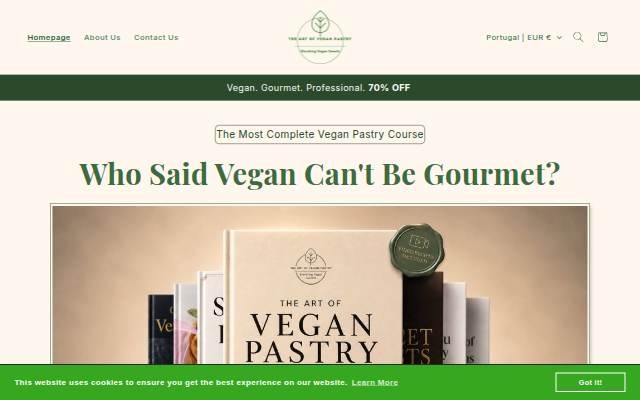 The Art of Vegan Pastry storefront
