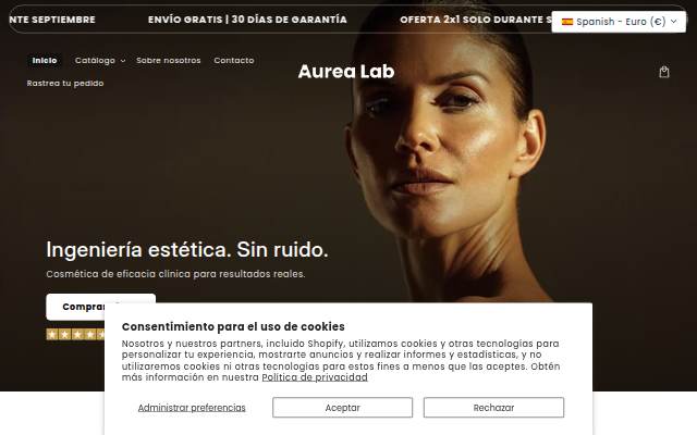 Aurea Lab storefront