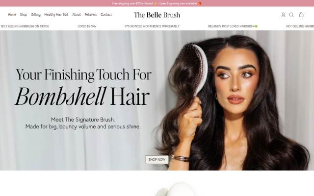 The Belle Brush storefront