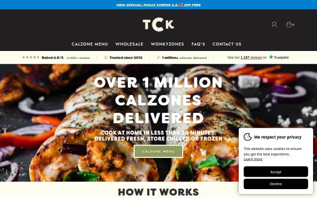 The Calzone Kitchen storefront