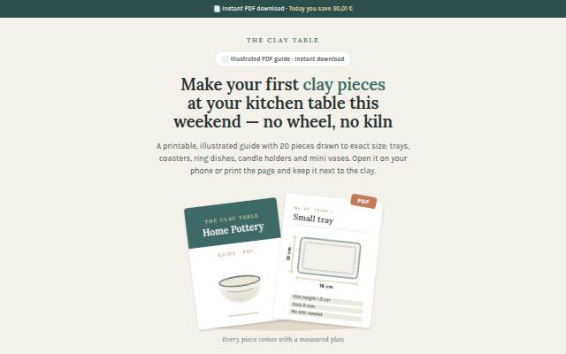 Startseite von THE CLAY TABLE