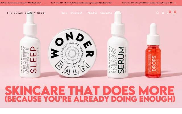 The Clean Beauty Club storefront