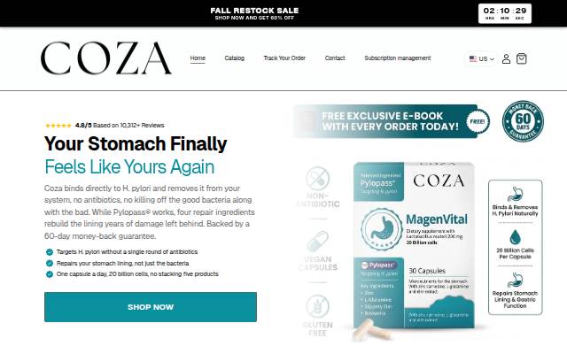 Startseite von Coza™