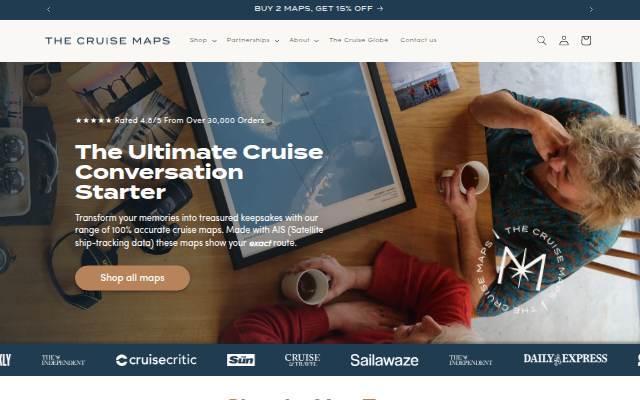 The Cruise Maps storefront