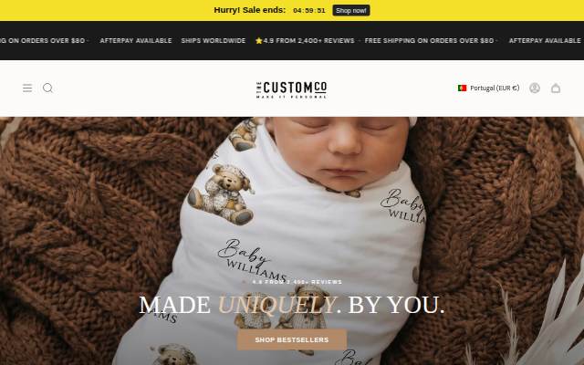 The Custom Co storefront