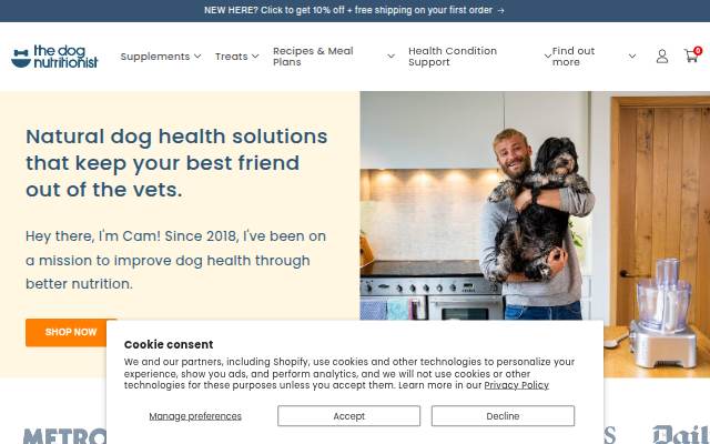 The Dog Nutritionist storefront