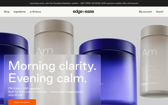 Startseite von edge+ease