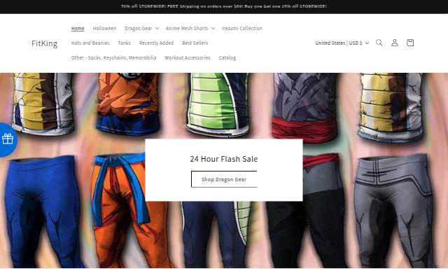 FitKing storefront