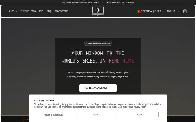 Startseite von TheFlightWall