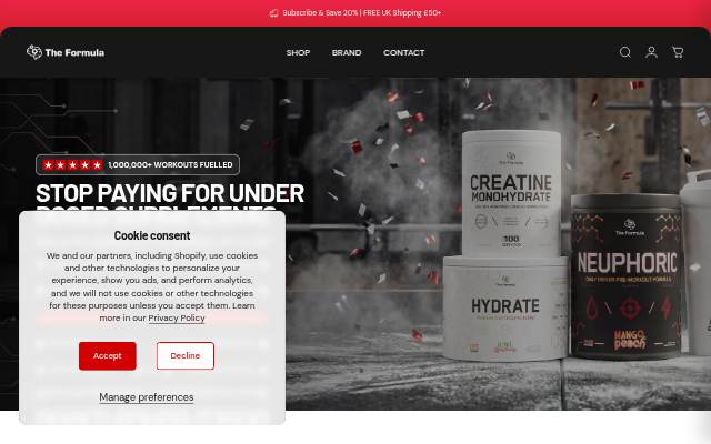 The Formula storefront